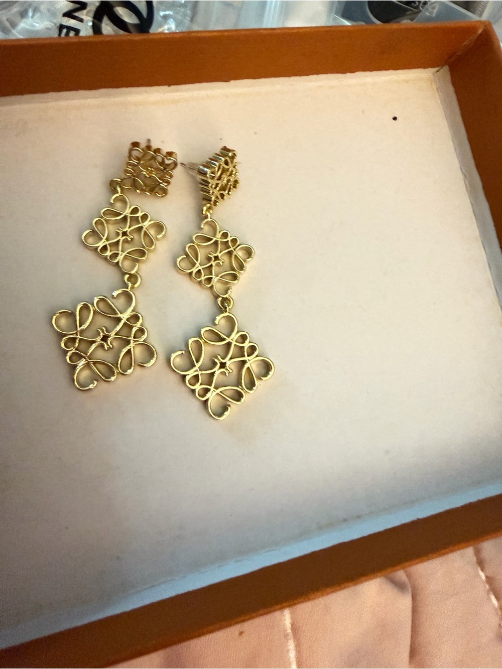 Gold Filigree Linear Drop Earrings - Women Jewelry, NWT, fashion jewelry
